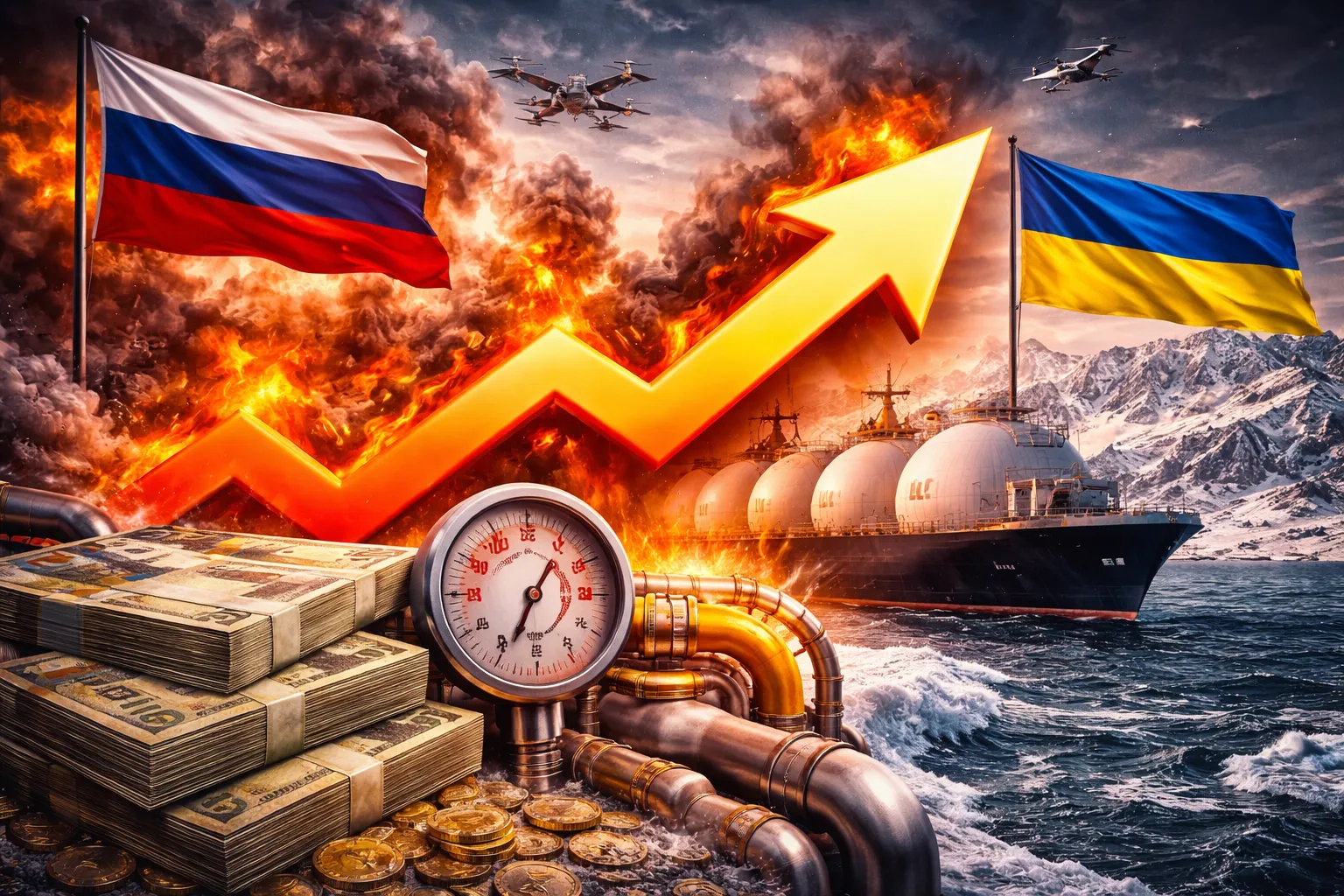 أسعار الغاز في أوروبا ترتفع بسبب التوترات
